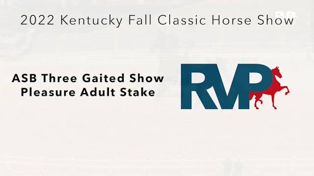 KYFC22 - Class 66 - ASB Three Gaited ...