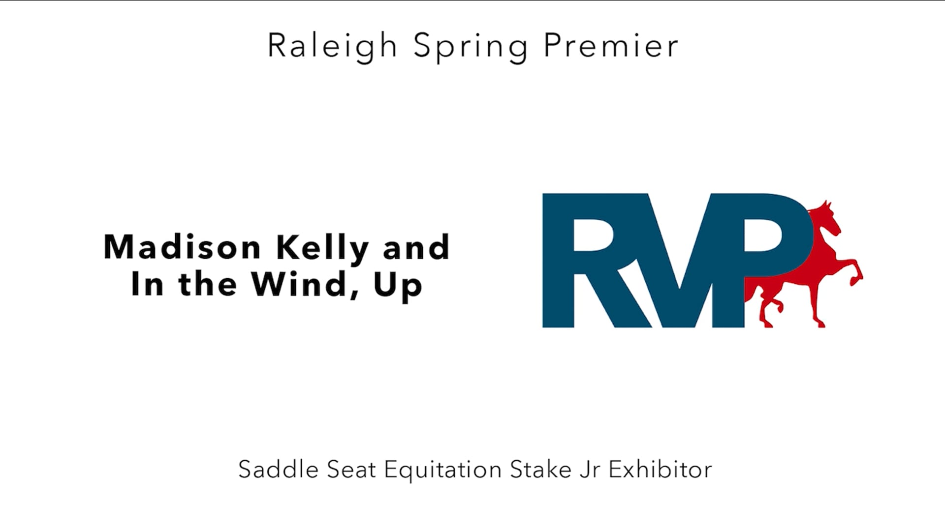RSP25 - Class 105 - Madison Kelly and In the Wind, Up