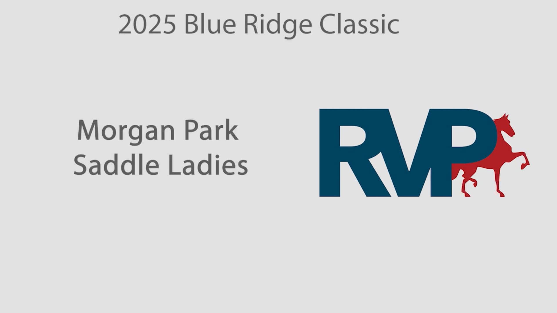 BRC25 - Class 103 - Morgan Park Saddle Ladies