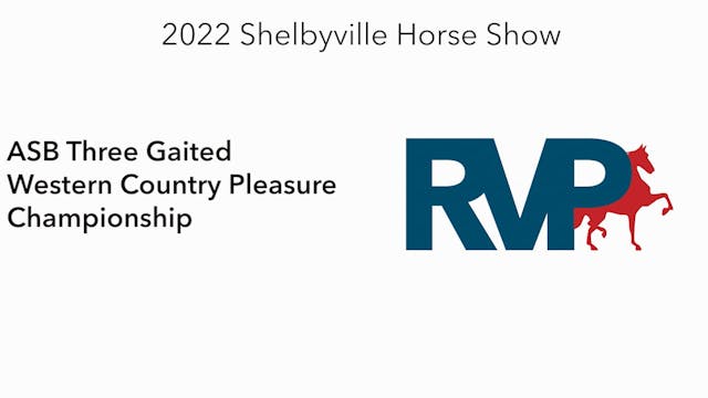 SHS22 - Class 37 -  ASB Three Gaited ...