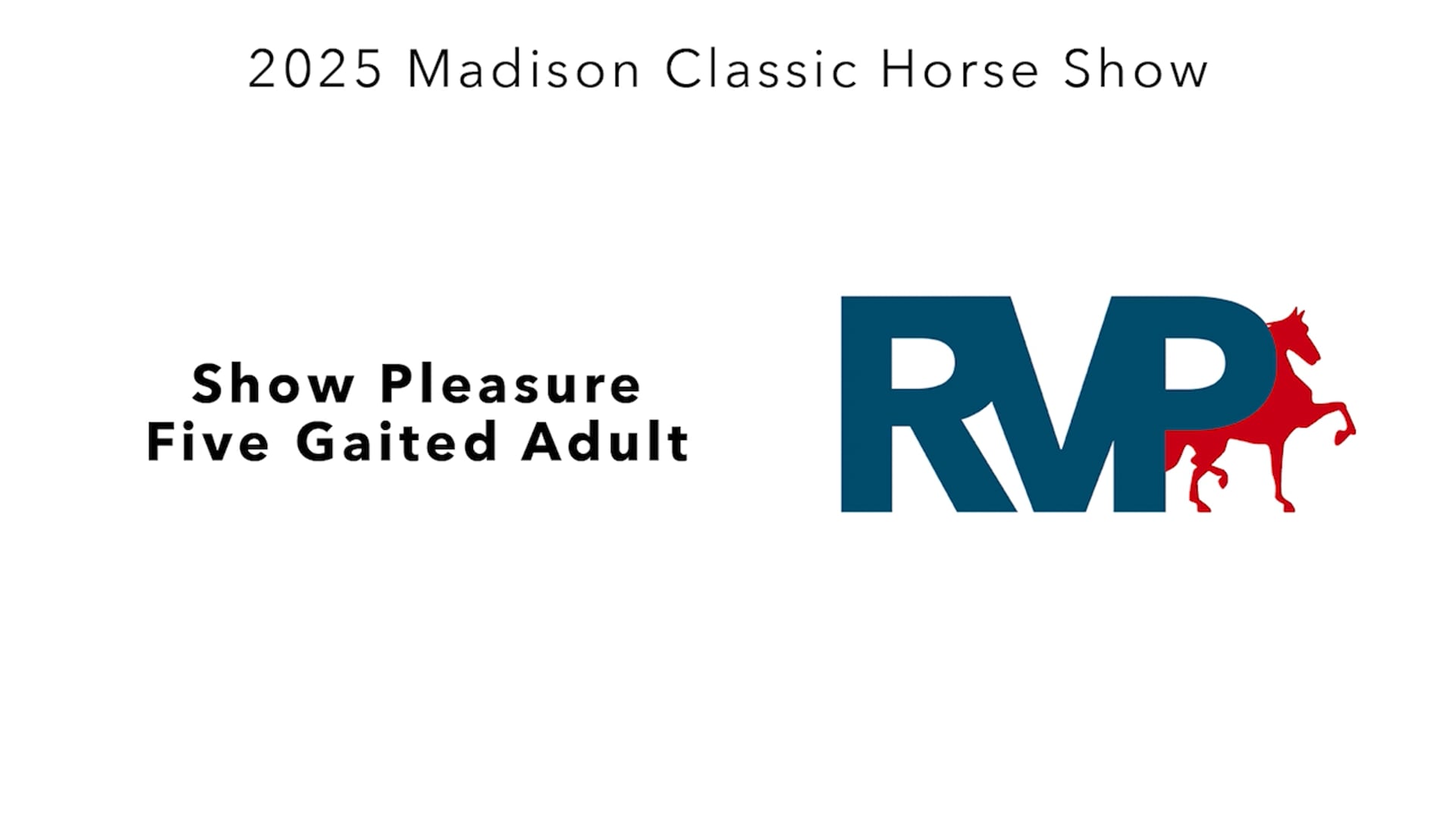MC25 - Class 79 - Show Pleasure Five Gaited Adult