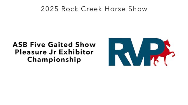 RC25 - Class 76 - ASB Five Gaited Sho...