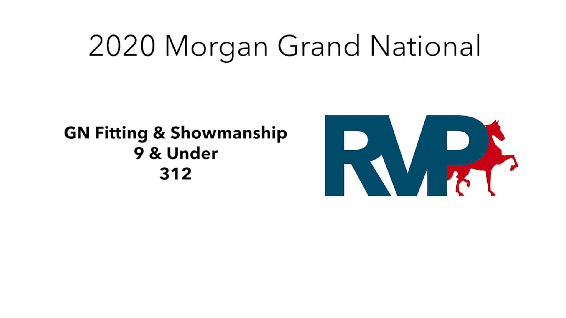 2020 MGN - 312 GN Fitting & Showmanship 9 & Under