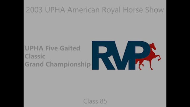 KC 03 - Class 85  - UPHA Five Gaited ...