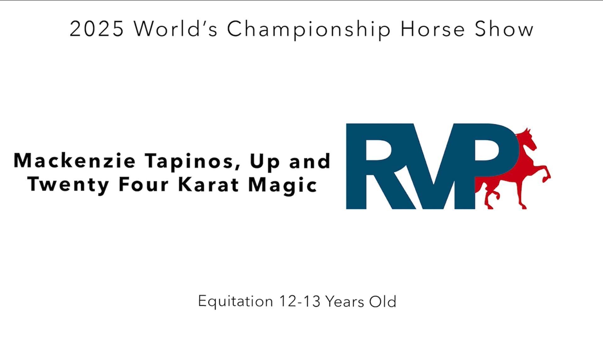 WCHS25 - Class 51 - Mackenzie Tapinos, Up and Twenty Four Karat Magic