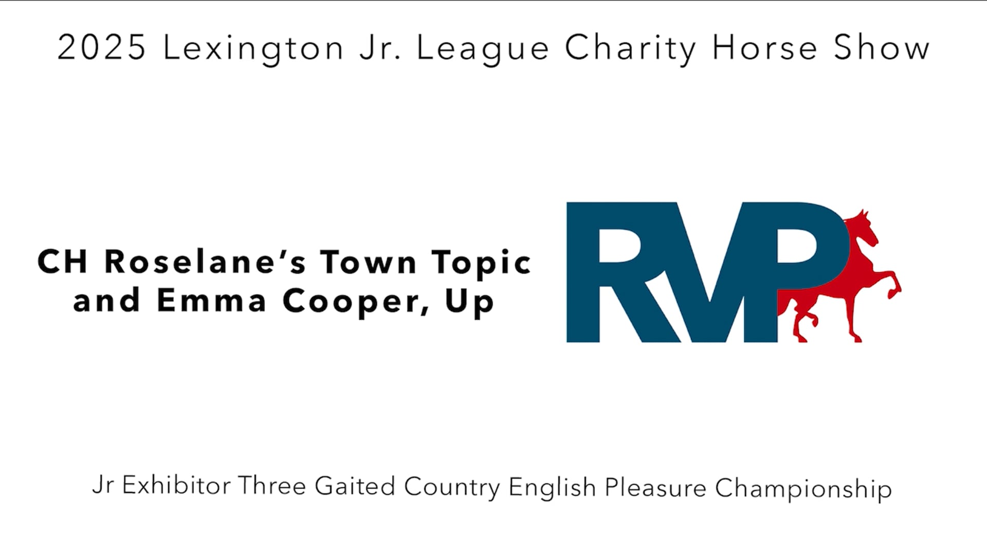 LJL25 - Class 101 - CH Roselane's Town Topic and Emma Cooper, Up