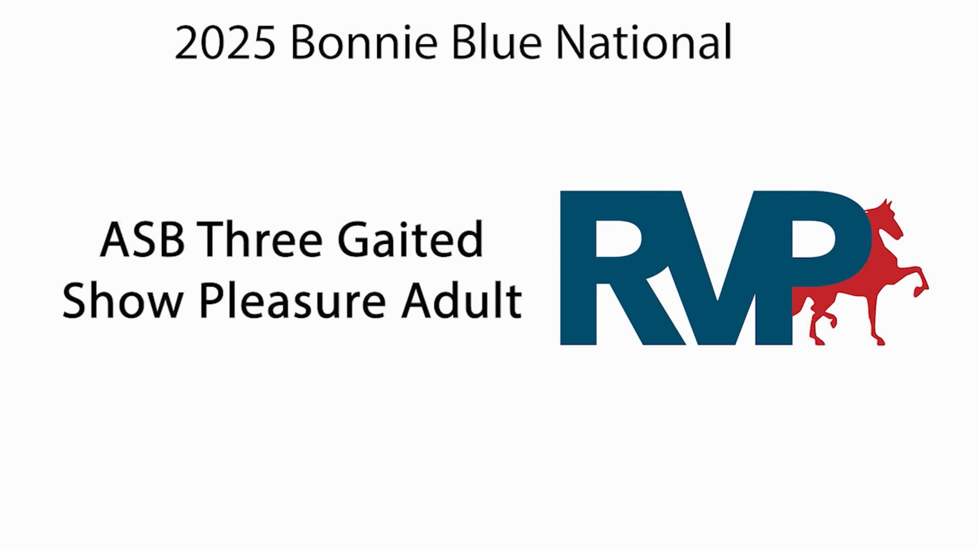 BB25 - Class 38 - ASB Three Gaited Show Pleasure Adult