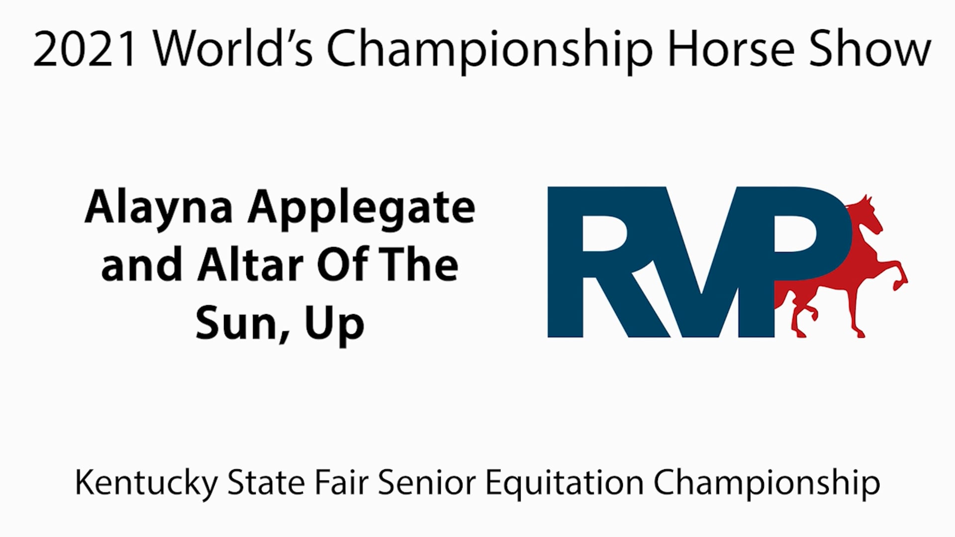 WCHS21 - Class 161 - Alayna Applegate and Altar Of The Sun, Up