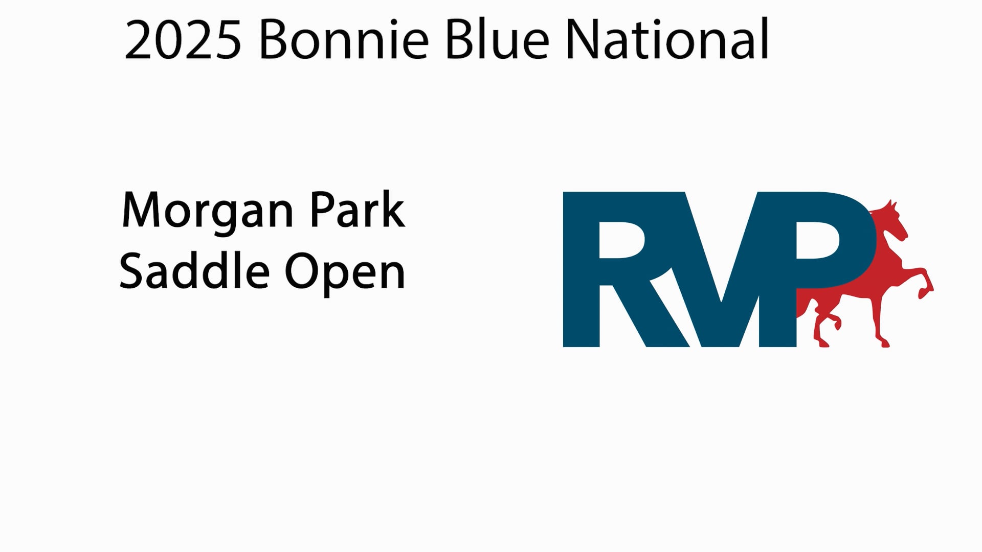 BB25 - Class 19 - Morgan Park Saddle Open
