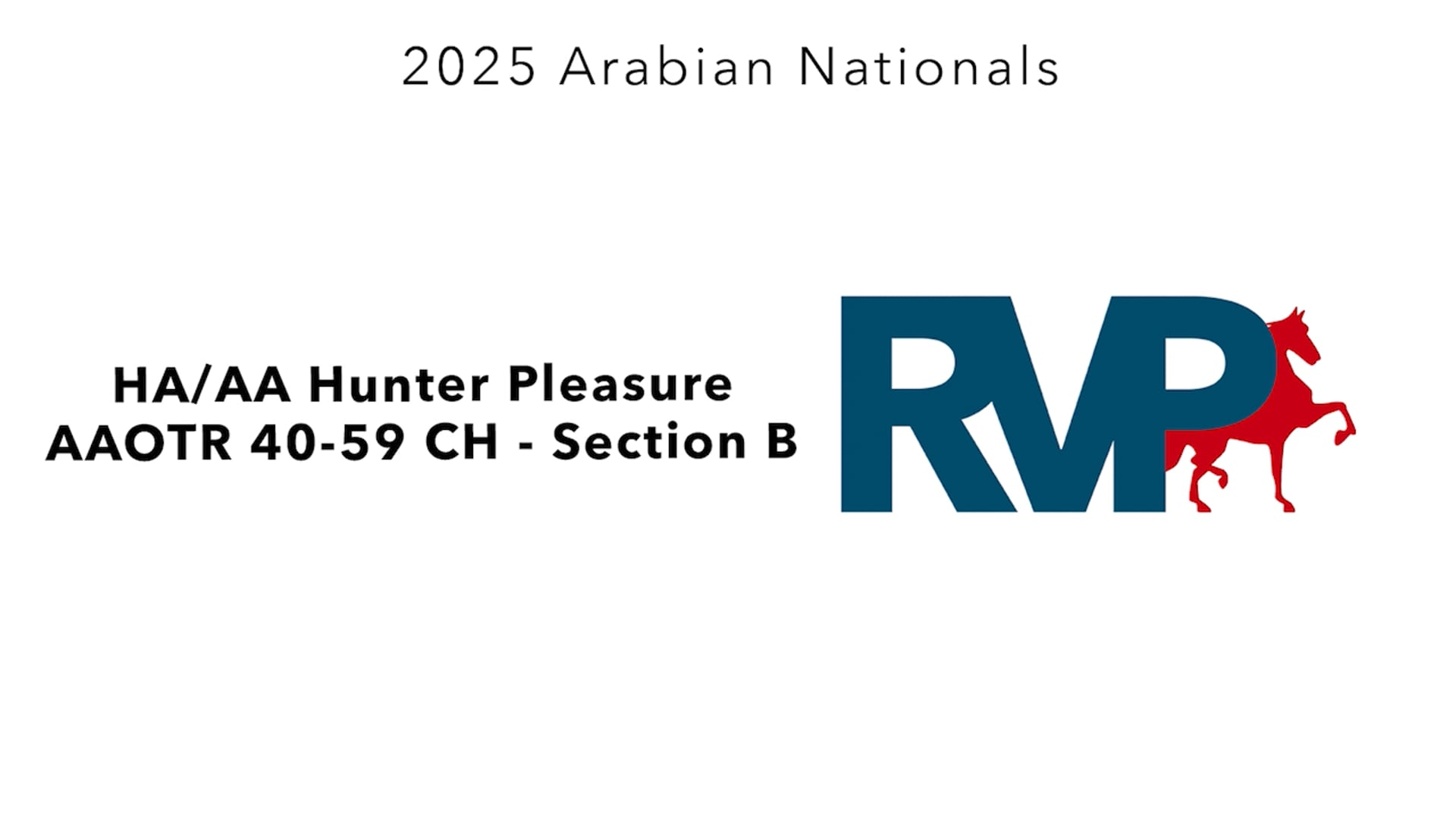 AN25 - Class 2938b - HA-AA Hunter Pleasure AAOTR 40-59 CH - Section B