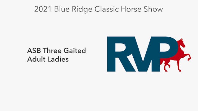 BR21 - Class 29 - ASB Three Gaited  A...