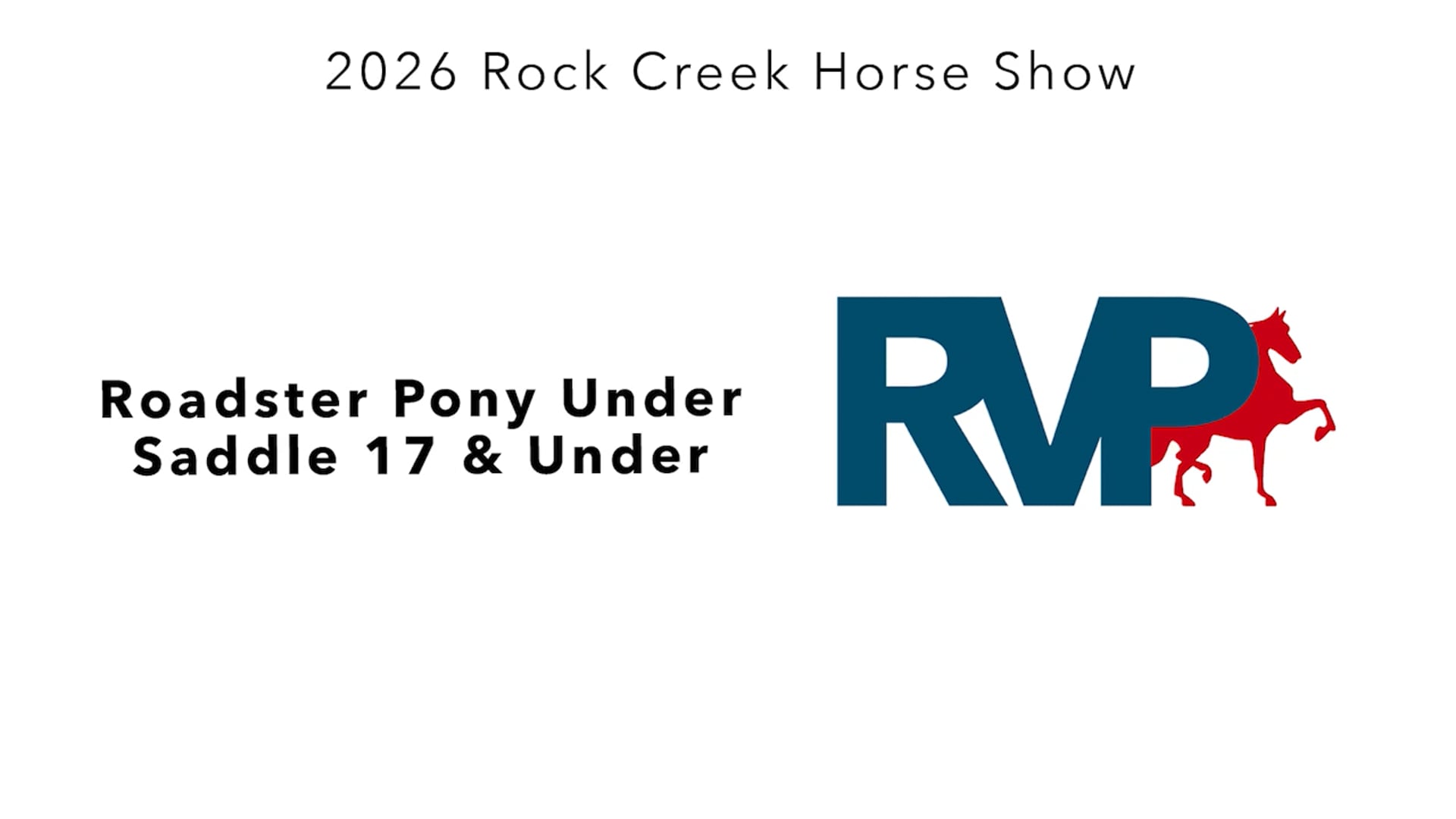 RC26 - Class 56 - Roadster Pony Under Saddle 17 & Under