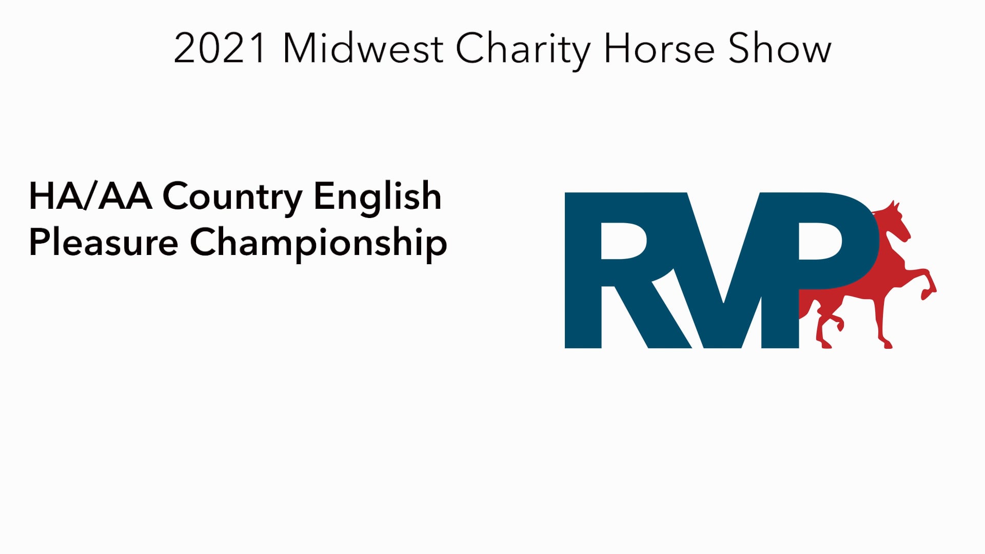 MW21 - Class 139 - HA-AA Country English Pleasure Championship