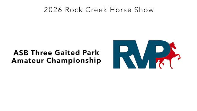 RC26 - CLass 98 - ASB Three Gaited Pa...