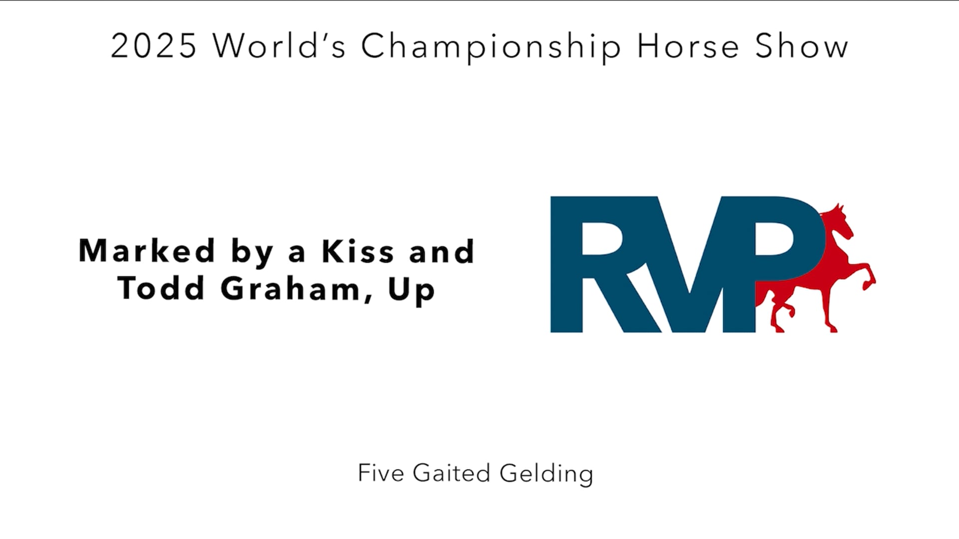 WCHS25 - Class 160 - Marked by a Kiss and Todd Graham, Up