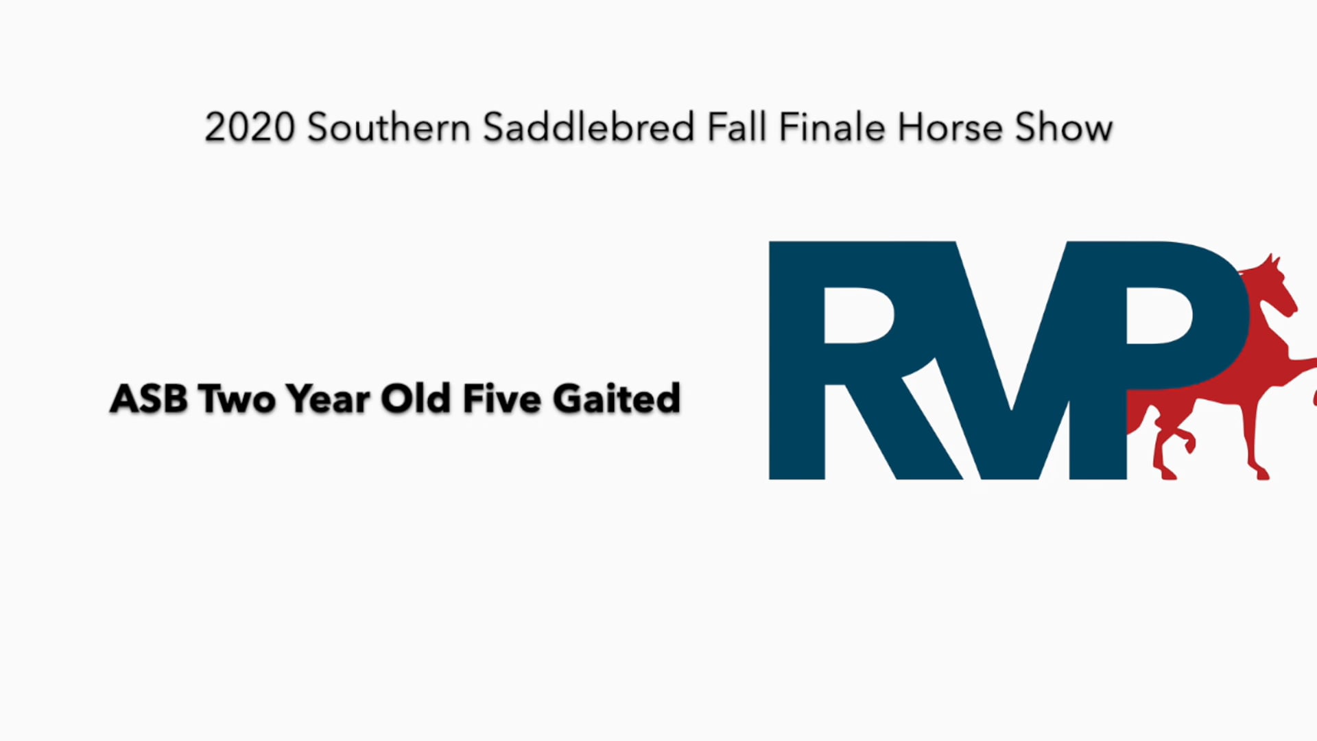 2020 SSFF - Class 62 ASB Two Year Old Five Gaited