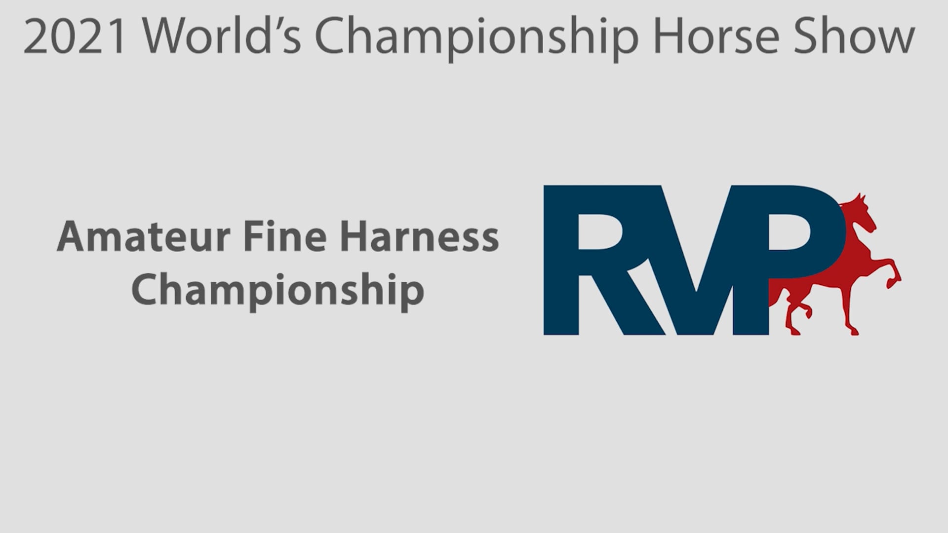 WCHS21 - Class 168 - Amateur Fine Harness Championship