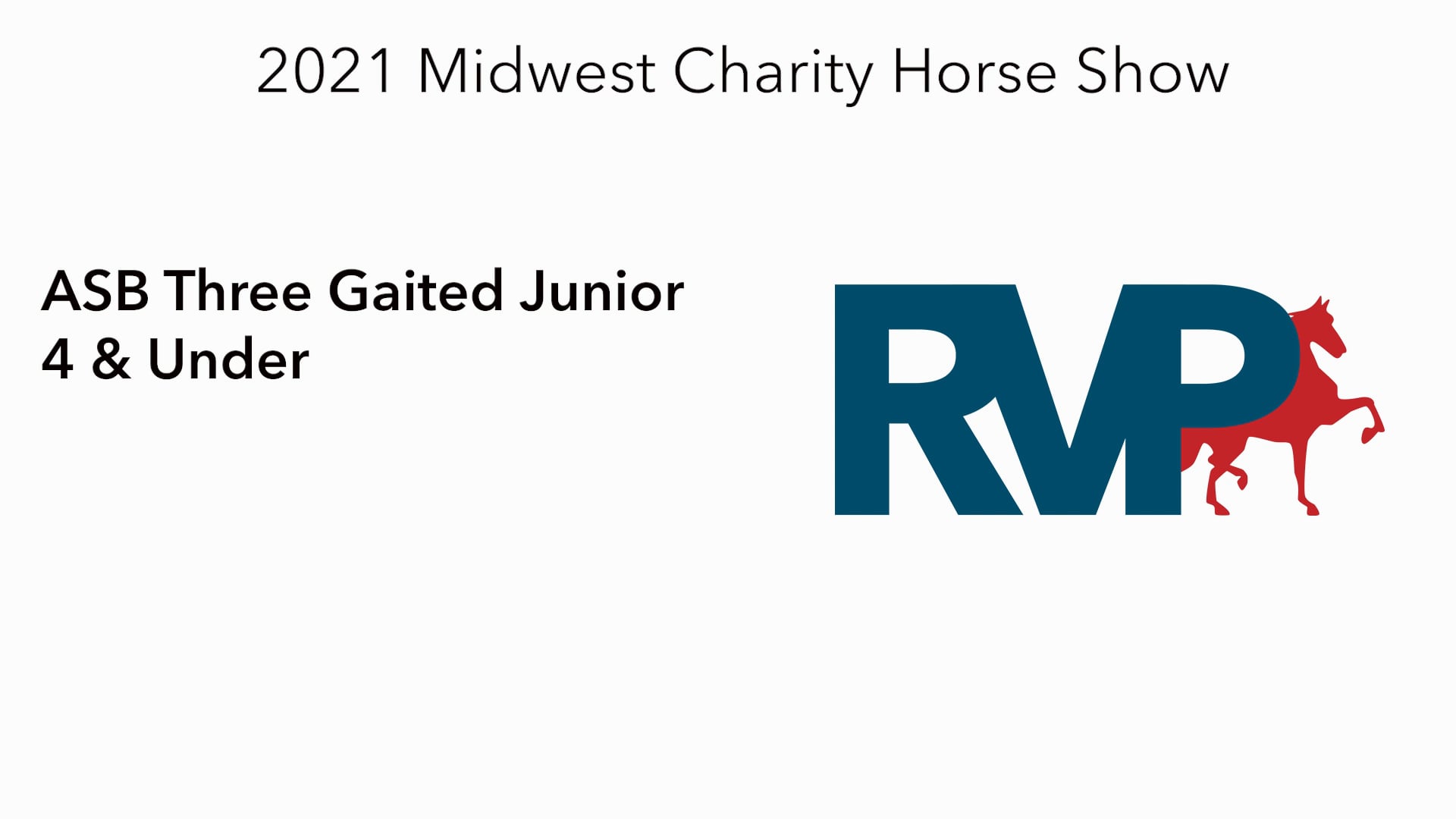 MW21 - Class 114 - ASB Three Gaited Junior 4 & Under