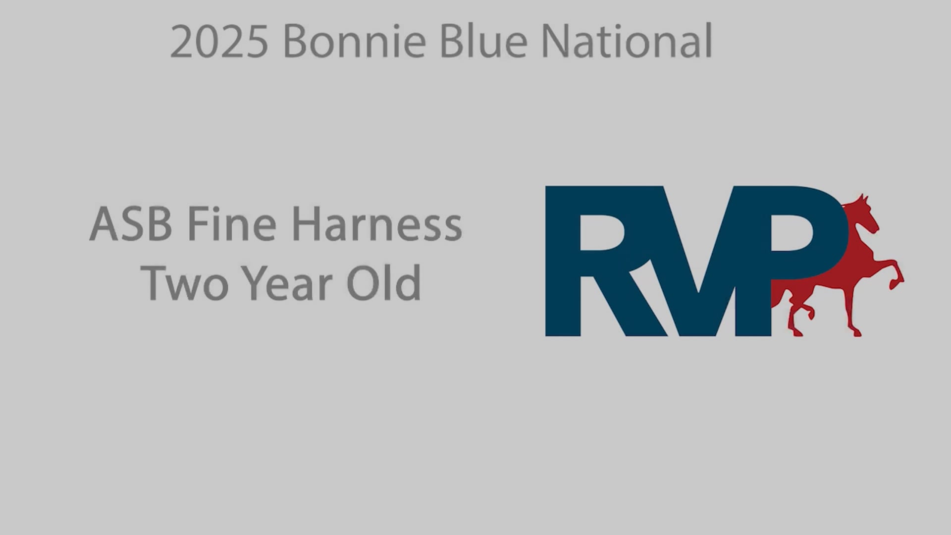 BB25 - Class 64.1 - ASB Fine Harness  Two Year Old