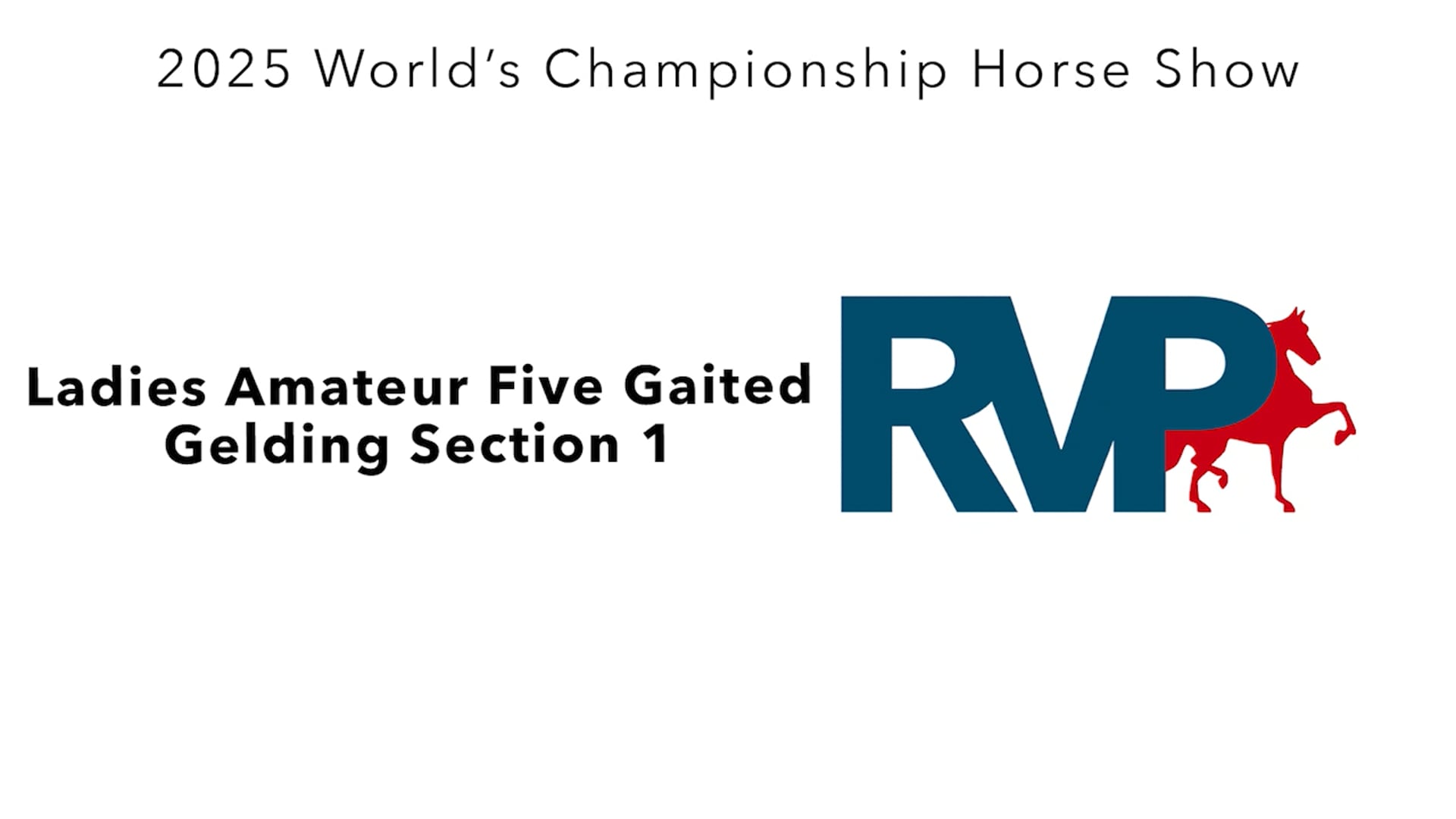 WCHS25 - Class 79.1 - Ladies Amateur Five Gaited Gelding Section 1