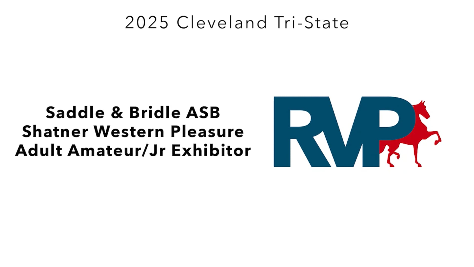 CTS25 - Class 40 - Saddle & Bridle ASB Shatner Western Pleasure Adult Amateur-Jr Exhibitor