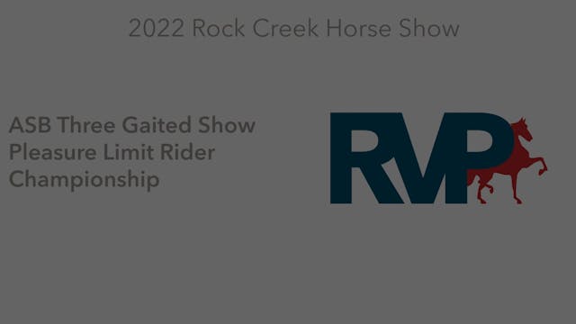 RC22 - Class 53.1 -  ASB Three Gaited...