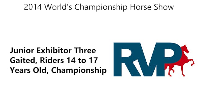 WCHS14 - Class 207 - Junior Exhibitor...