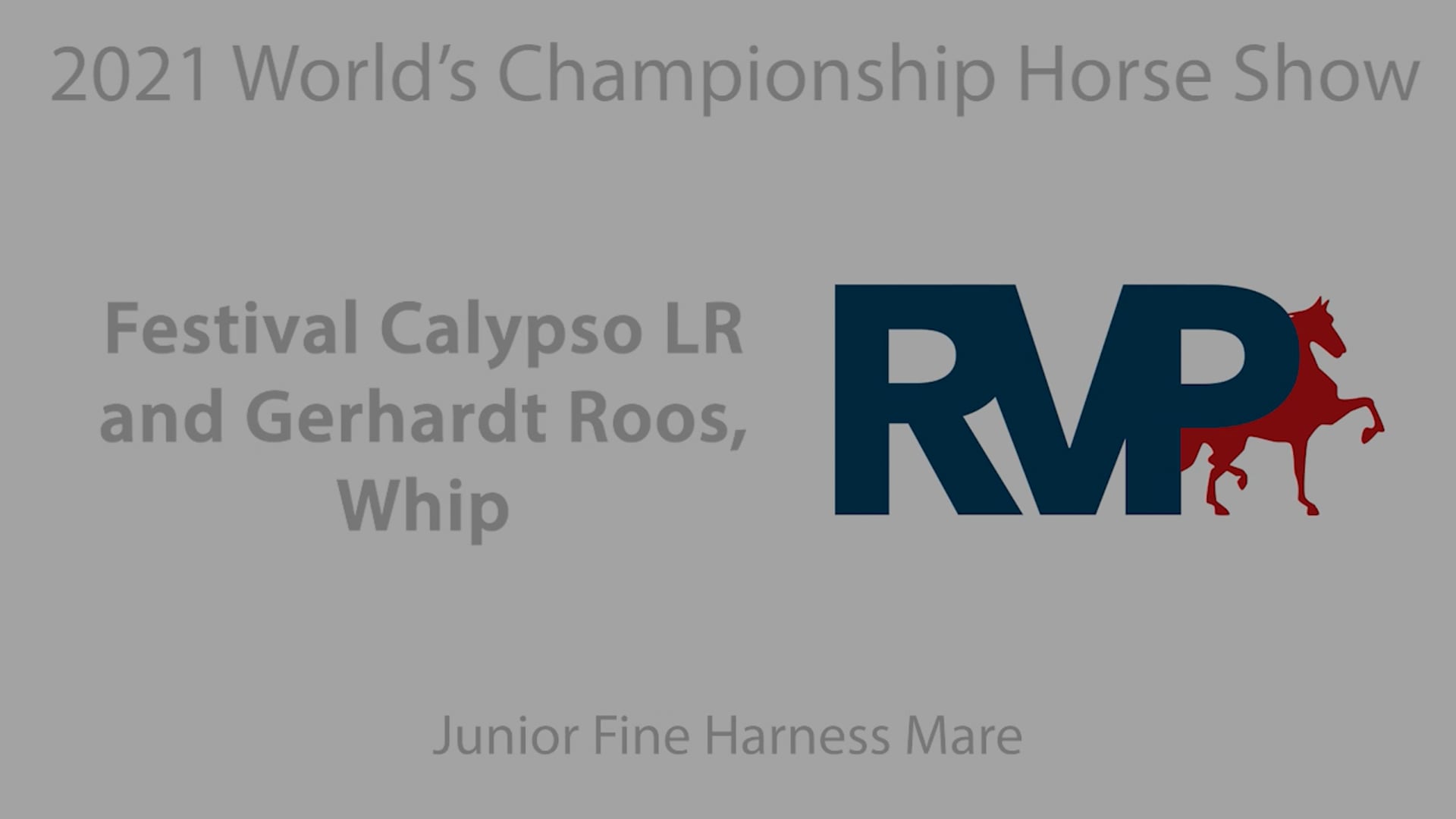 WCHS21 - Class 80 - Festival Calypso LR and Gerhardt Roos, Whip