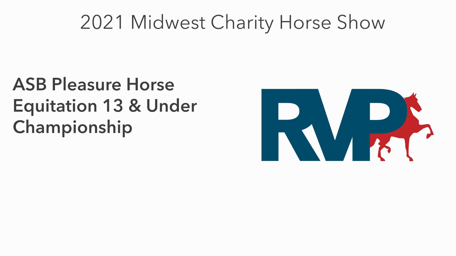 MW21 - Class 175 - ASB Pleasure Horse Equitation 13 & Under Championship