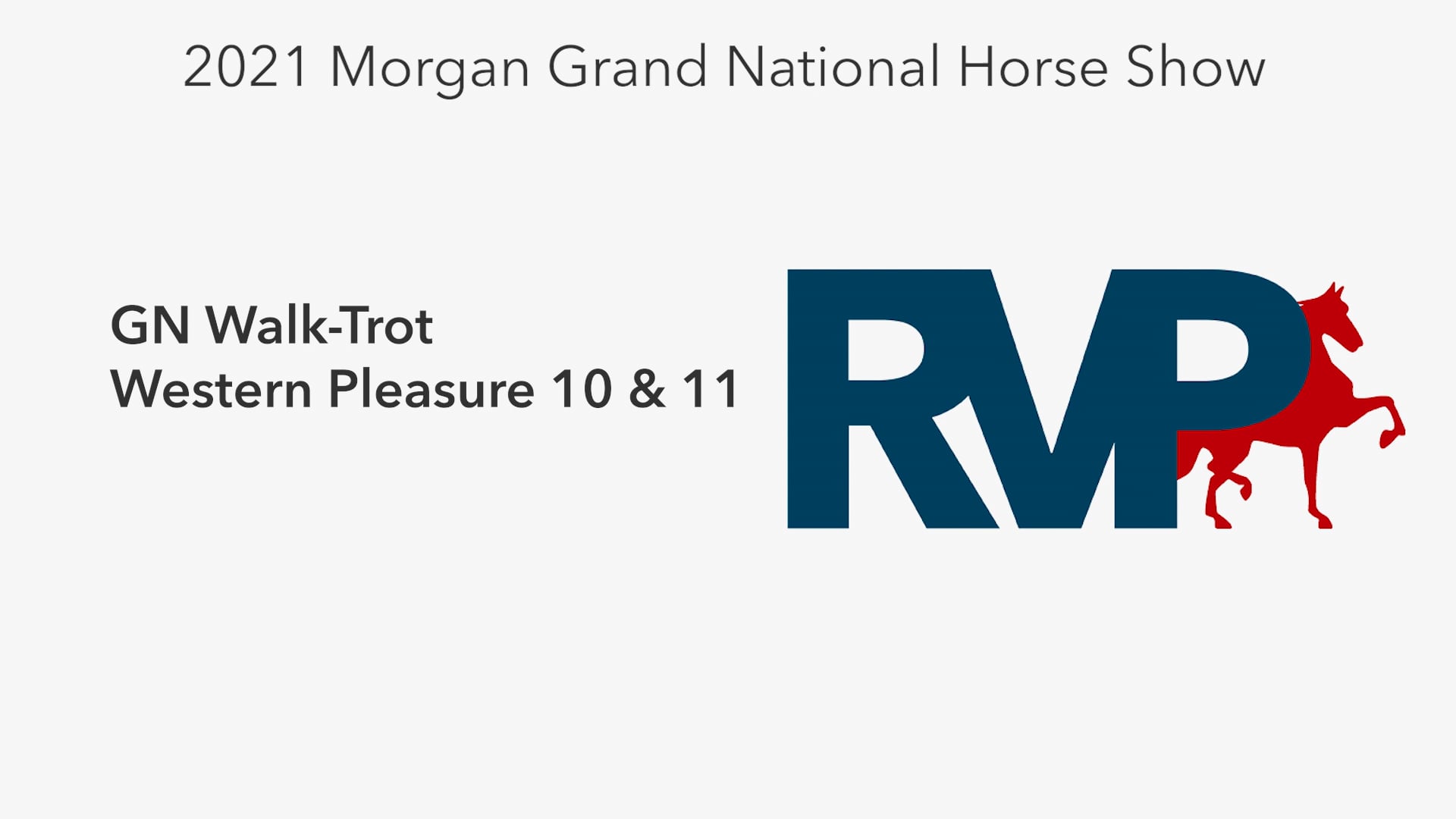 MGN21 - Class 119 - GN Walk-Trot Western Pleasure 10 & 11