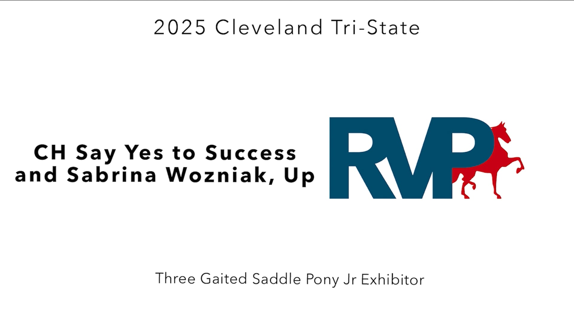 CTS25 - Class 57 - CH Say Yes to Success and Sabrina Wozniak, Up