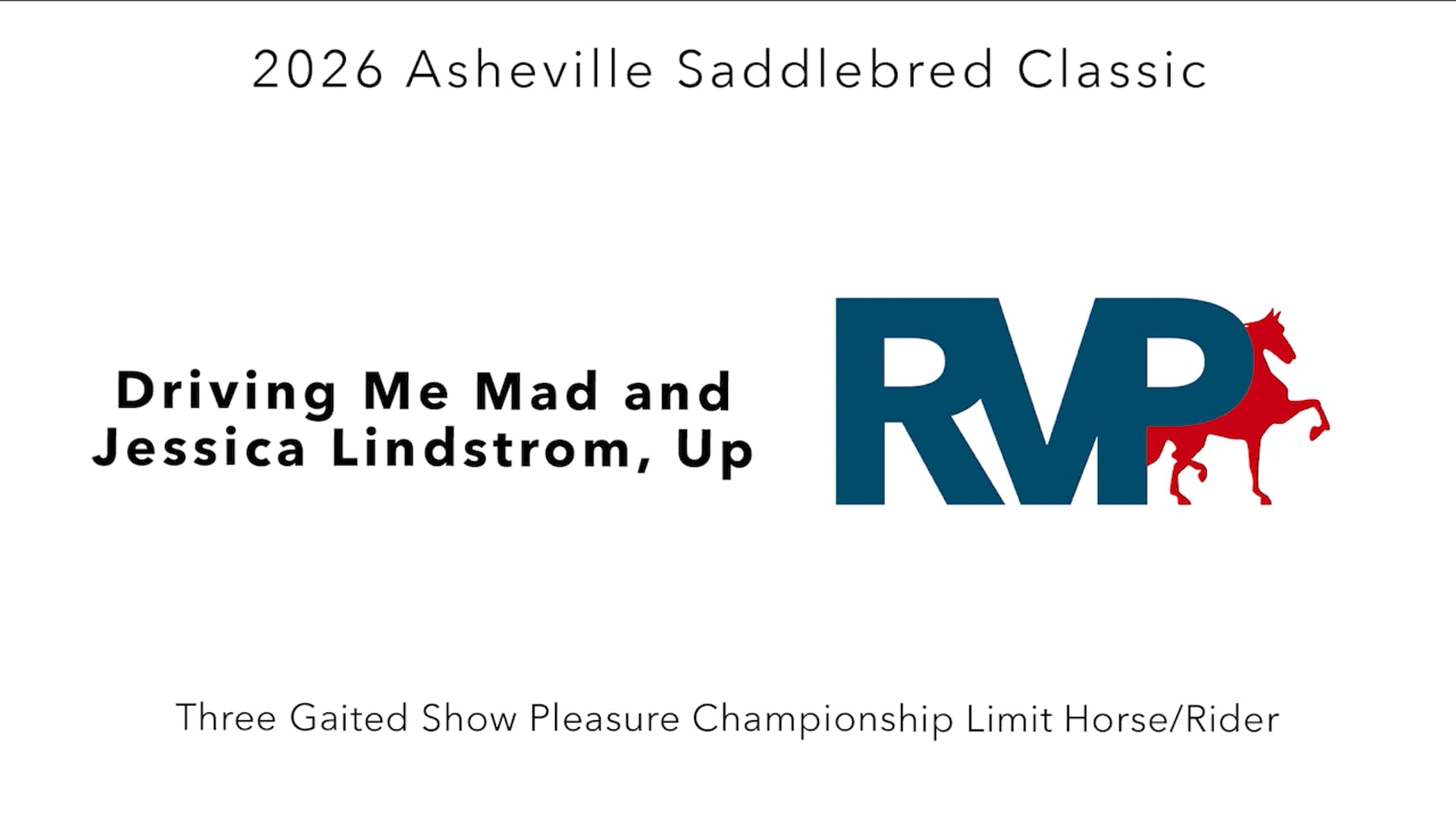 ASC26 - Class 83 - Driving Me Mad and Jessica Lindstrom, Up