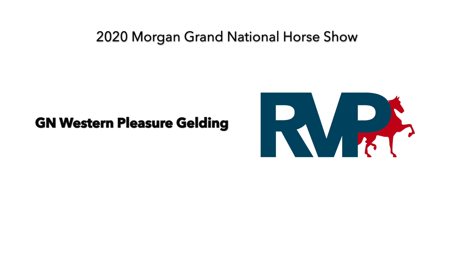 2020 MGN - Class 67 GN Western Pleasure Gelding