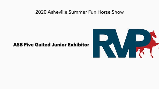 2020 ASF - Class 10 ASB Five Gaited J...