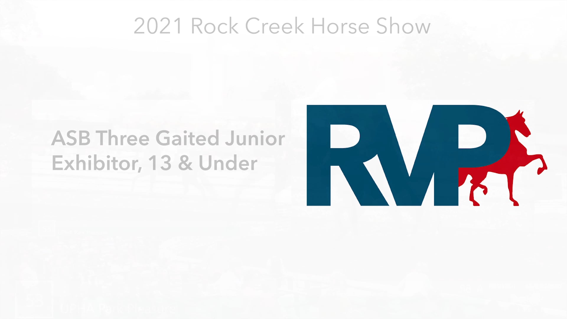 RC21 - Class 58 - ASB Three Gaited Junior Exhibitor, 13 & Under