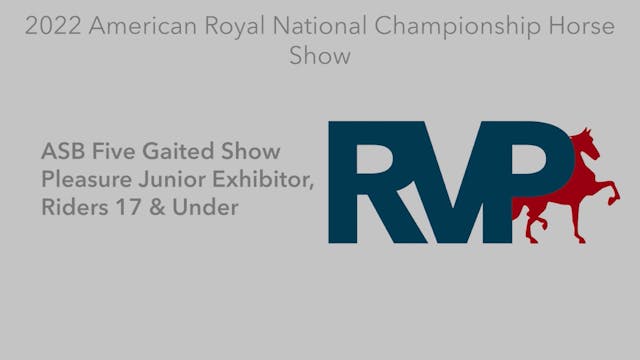 AR22 - Class 109 - ASB Five Gaited Sh...