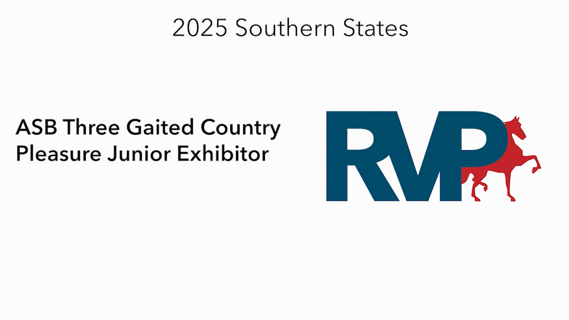 SS25 - Class 18 -  ASB Three Gaited Country Pleasure Junior Exhibitor