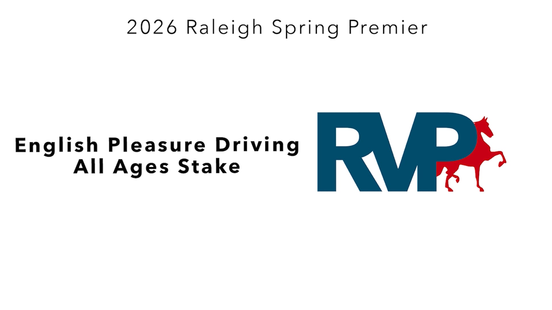 RSP26 - Class 44.1 - English Pleasure Driving All Ages Stake