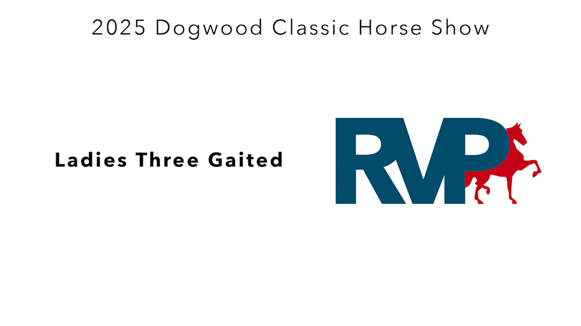 DC25 - Class 43 - Ladies Three Gaited
