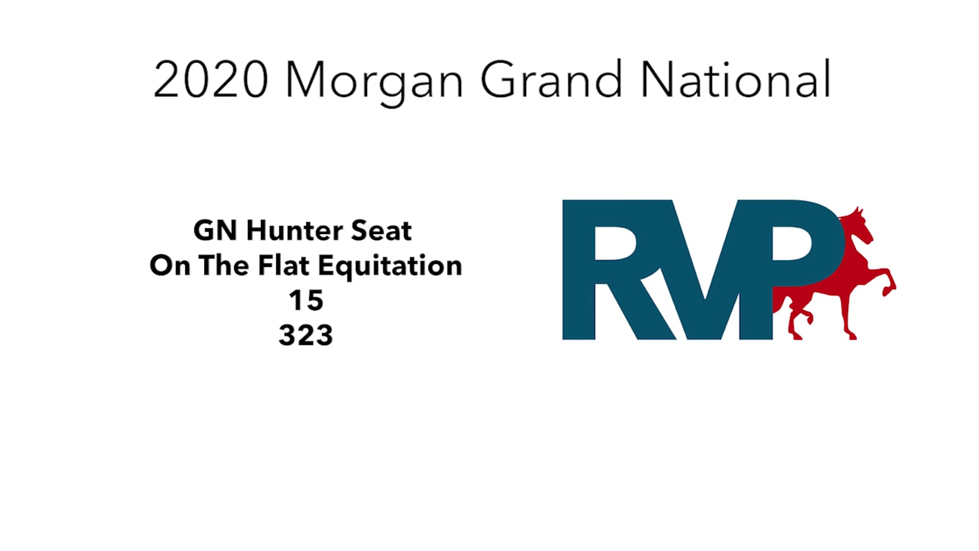 2020 MGN - 323 GN Hunter Seat On The Flat Equitation 15