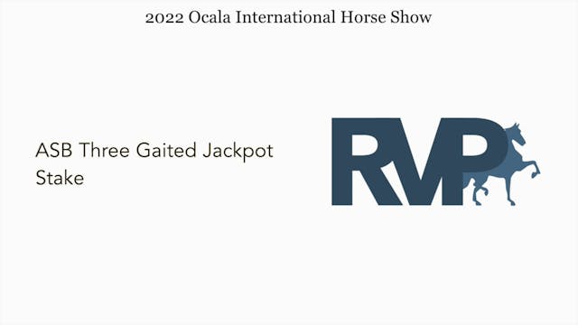 OIHS22 - Class 118 - ASB Three Gaited...