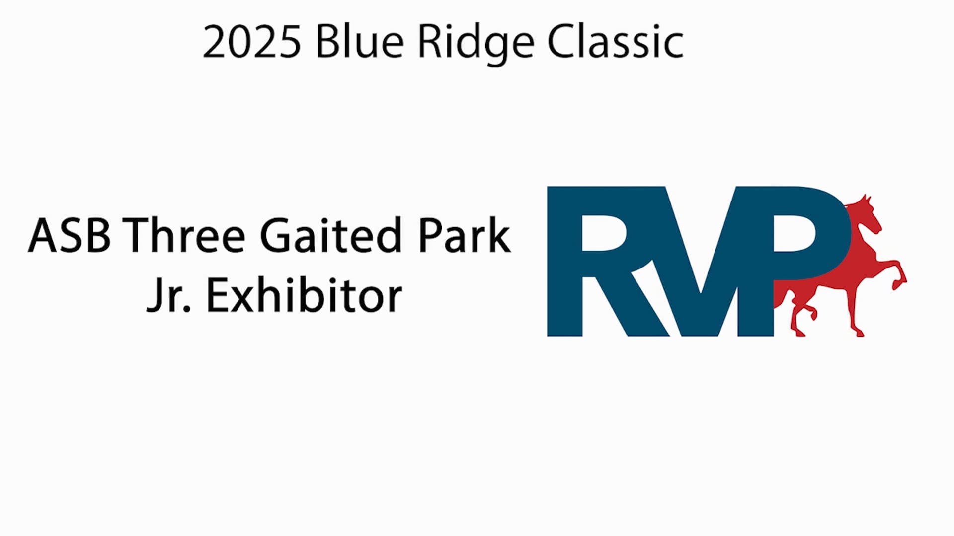 BRC25 - Class 54 - ASB Three Gaited Park Jr. Exhibitor