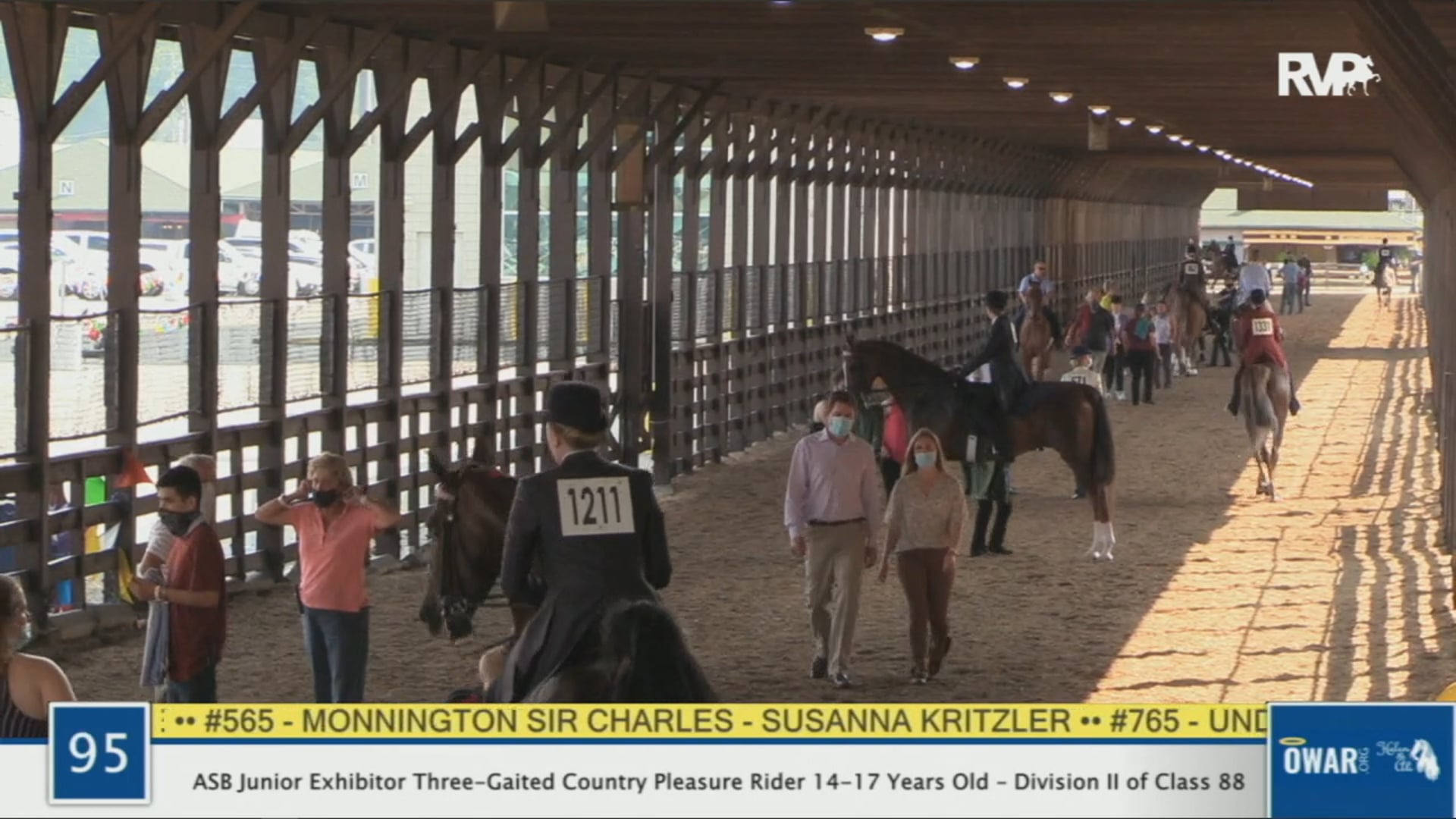 WCHS 2020 Class 95 - ASB Jr Exh Three-Gaited Country Pleasure Rider 14-17yo - D2 of Class 88