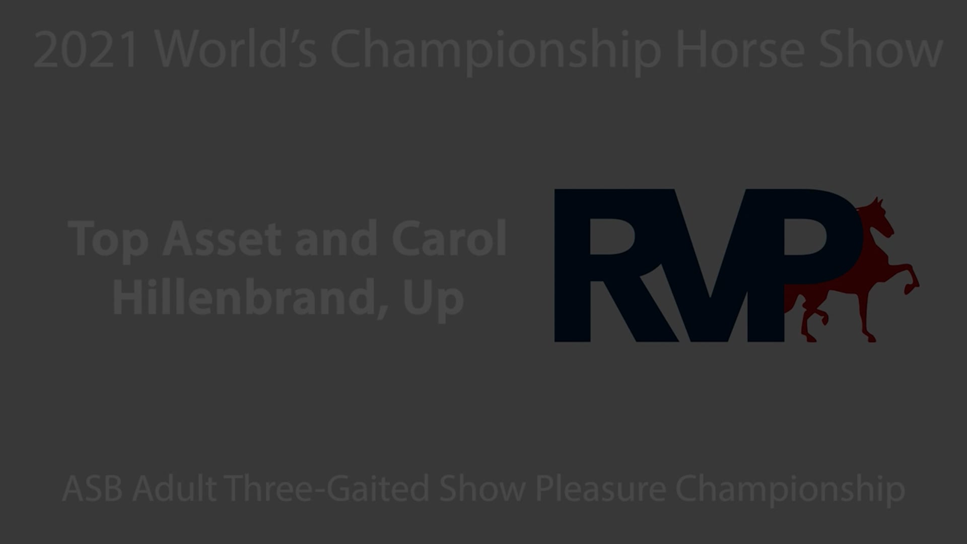 WCHS21 - Class 176 - Top Asset and Carol Hillenbrand, Up