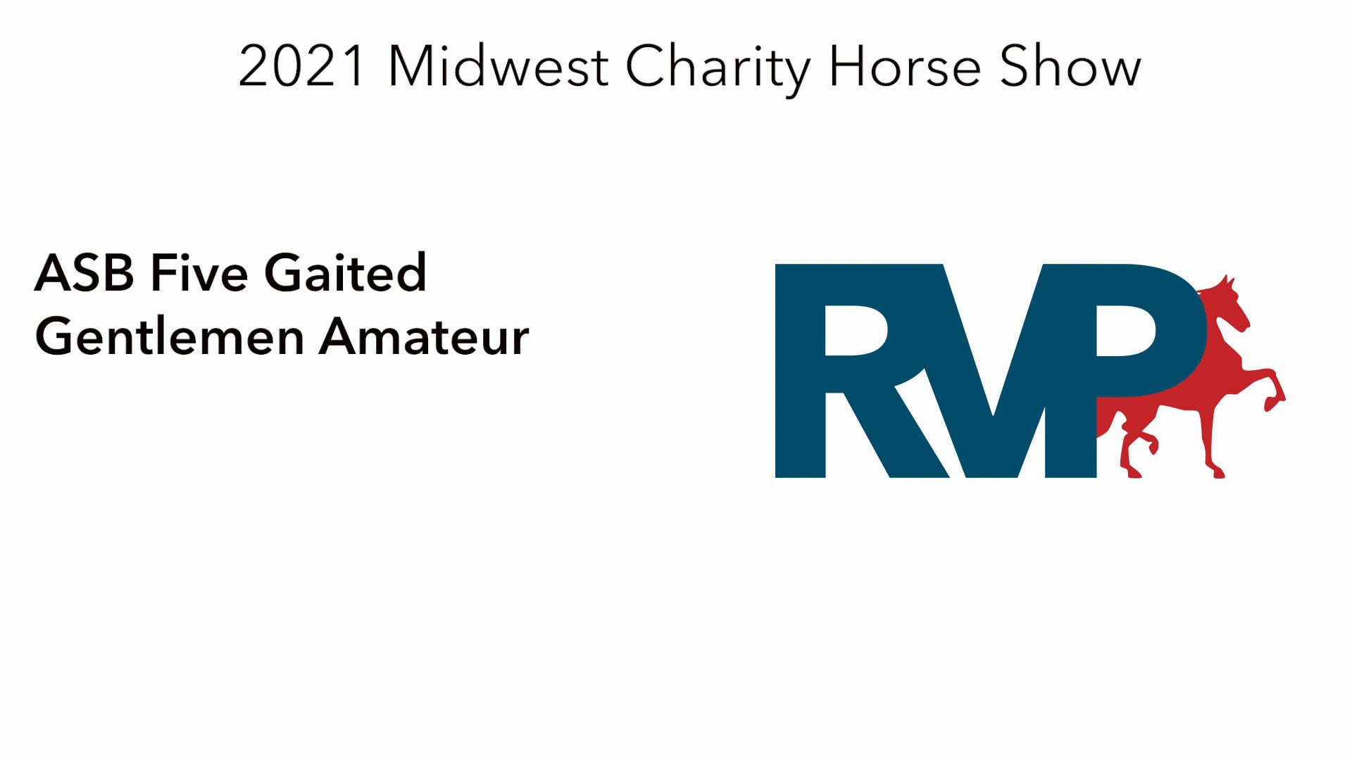 MW21 - Class 26 - ASB Five Gaited Gentlemen Amateur