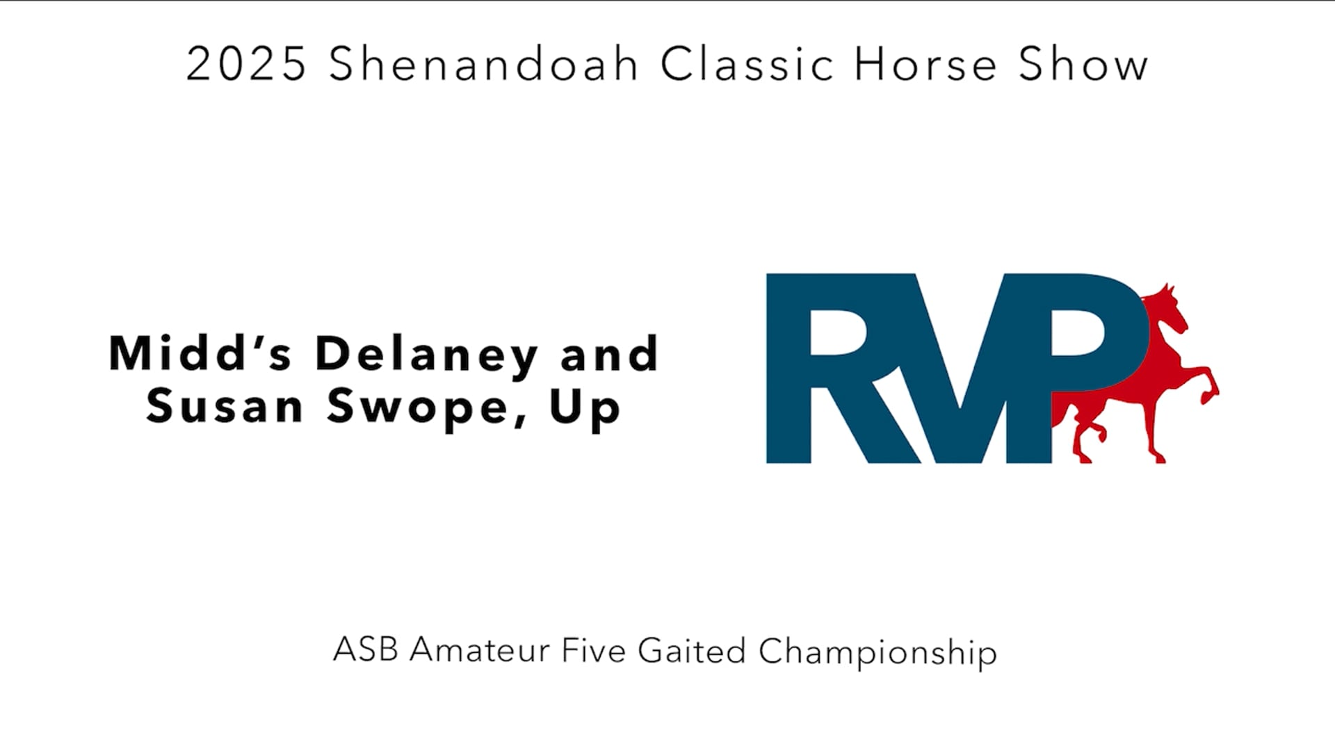 SC25 - Class 112 - Midd's Delaney and Susan Swope, Up