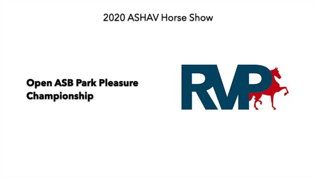 ASHAV 2020 - Class 89 Open ASB Park P...