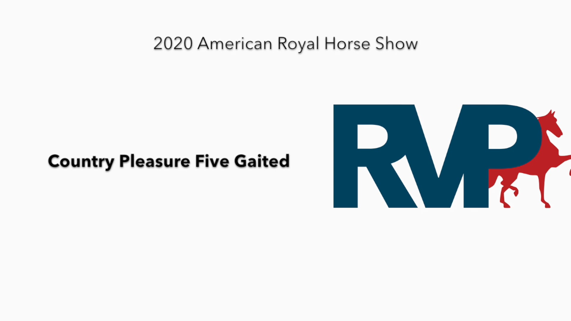 2020 AR - Class 19 Country Pleasure Five Gaited