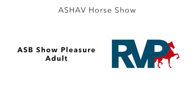 ASHAV23 - Class 4 - ASB Show Pleasure...