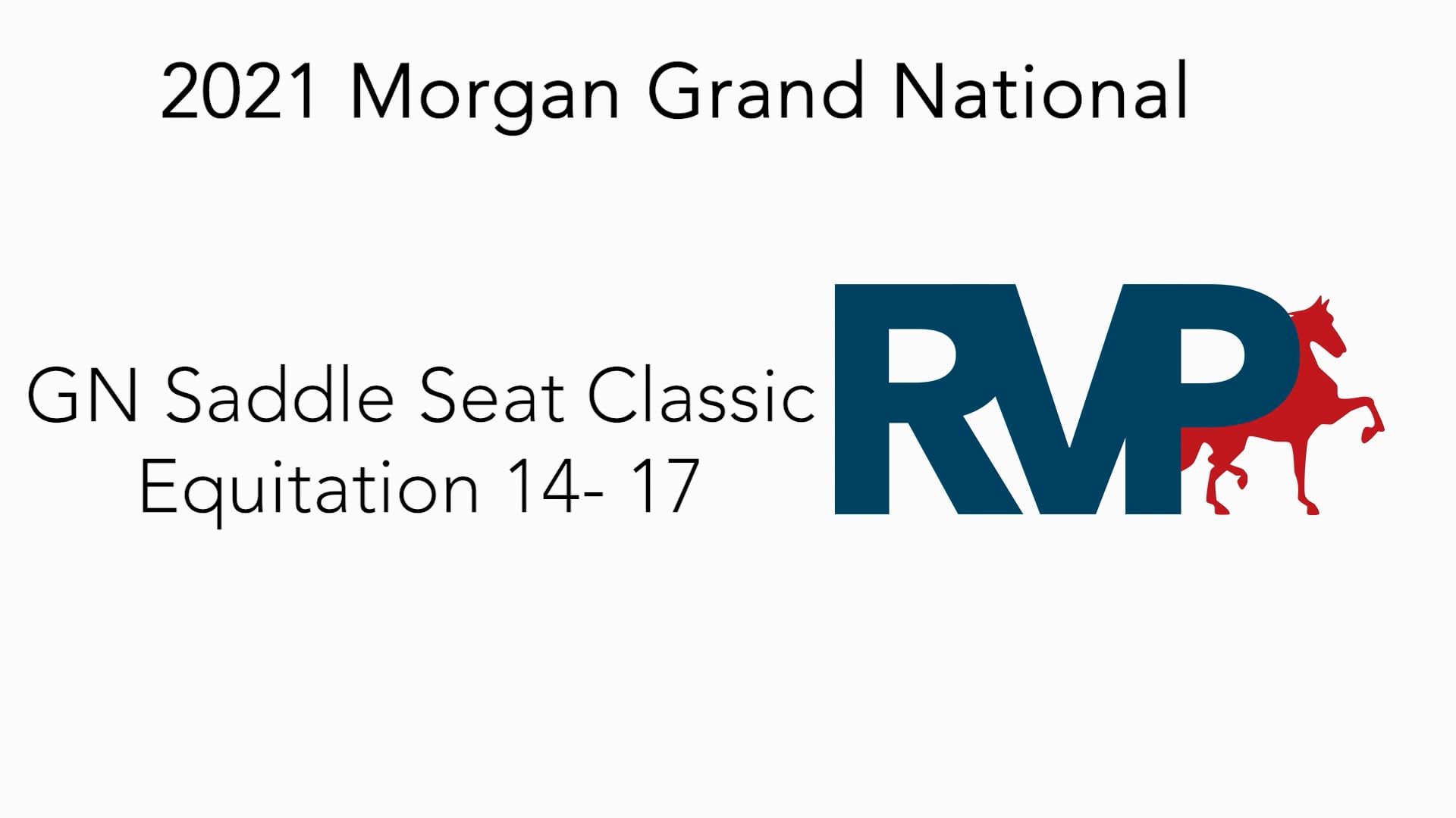 MGN21 - Class 306 - GN Saddle Seat Classic Equitation 14 - 17